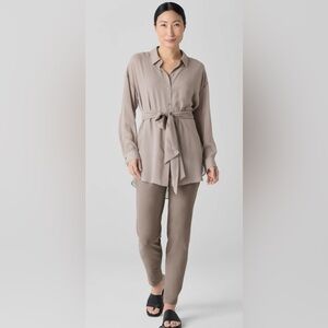 EILEEN FISHER Slim Ankle Pants Alpne /Cocoa Colorway Size:XXS